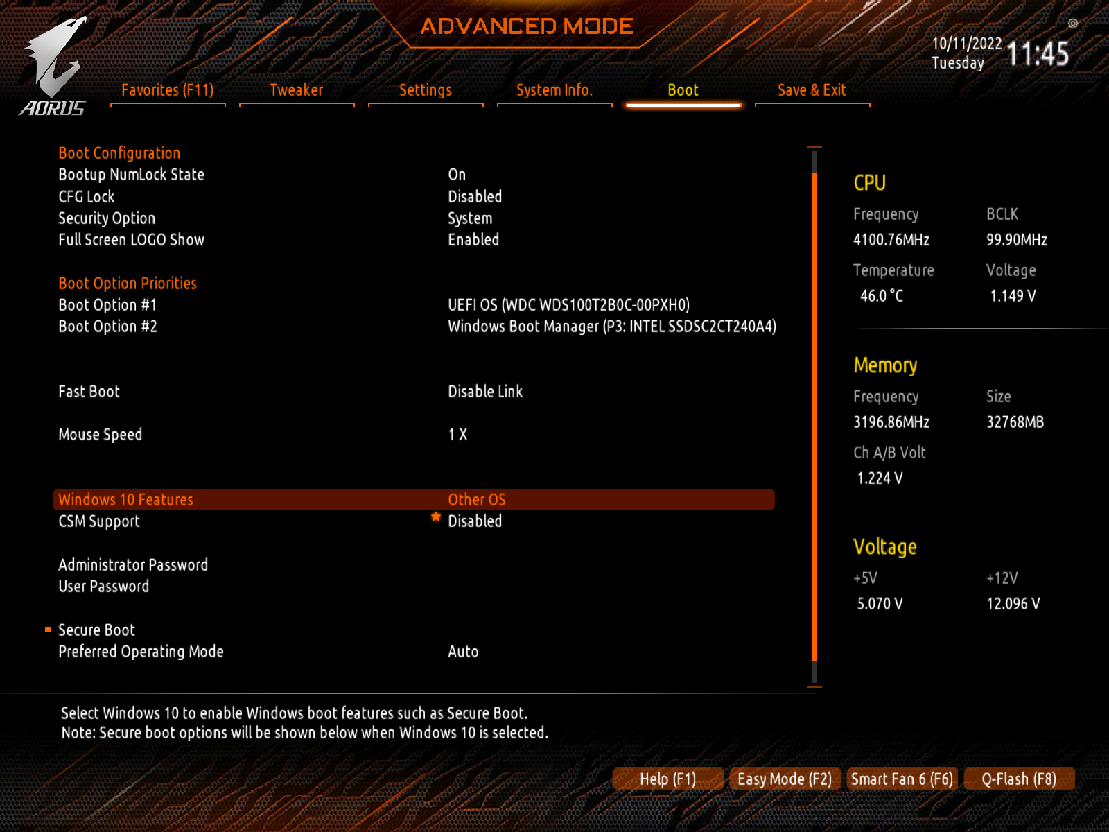 BIOS settings #5